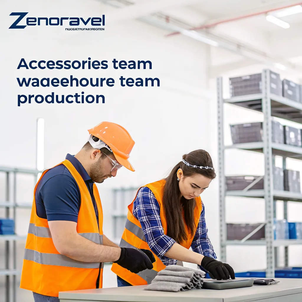 ZENORAVEL warehouse team and accessories production